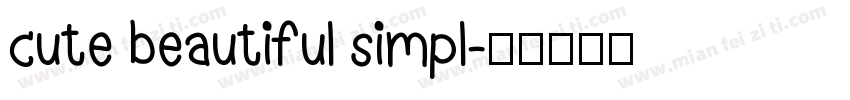 cute beautiful simpl字体转换